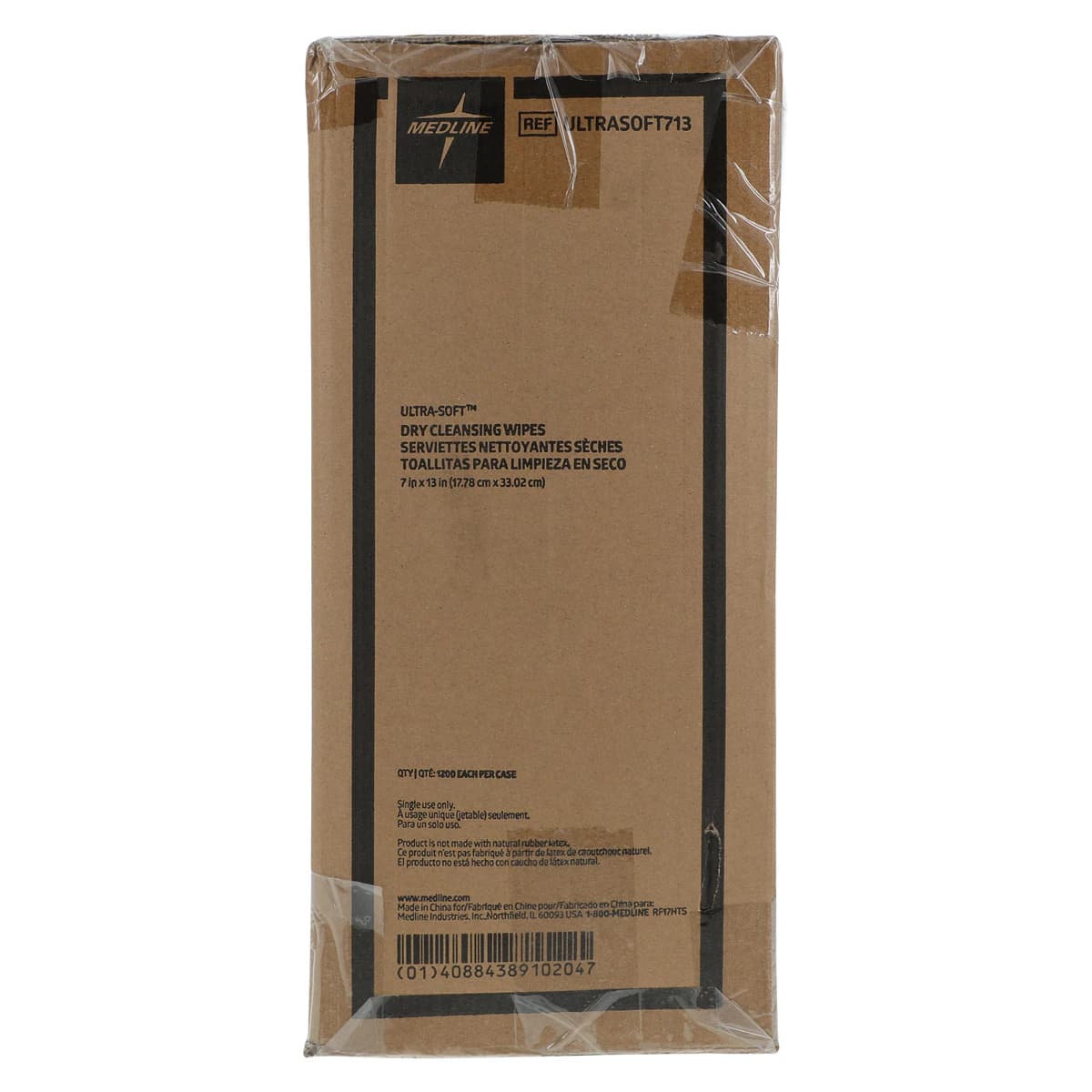 Medline UltraSoft Dry Washcloth, Disposable Spun Fabric, Non-Sterile, 7 in x 13 in, White, 1200/Case thumbnail 3
