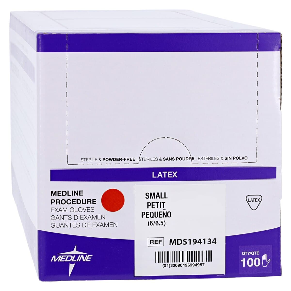 Medline Surgical Gloves, Latex, Powder-Free, Sterile, Small thumbnail 4