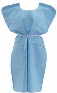 Medline Sirus Surgical Gown, AAMI Level 4, Reinforced Poly/SMS, Large/X-Long, Blue, Sterile, Hook & Loop Neck, 20/Case - Gown Sirus Poly REINF AAMI4 - Image 1