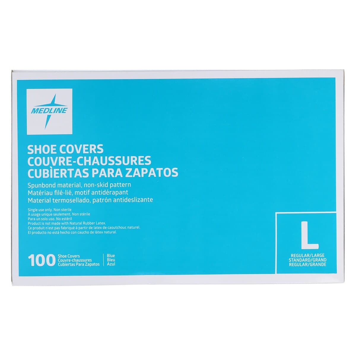 Medline Cover Shoe Blue Non-Skid, Regular/Large, Disposable, 100/Box thumbnail 6