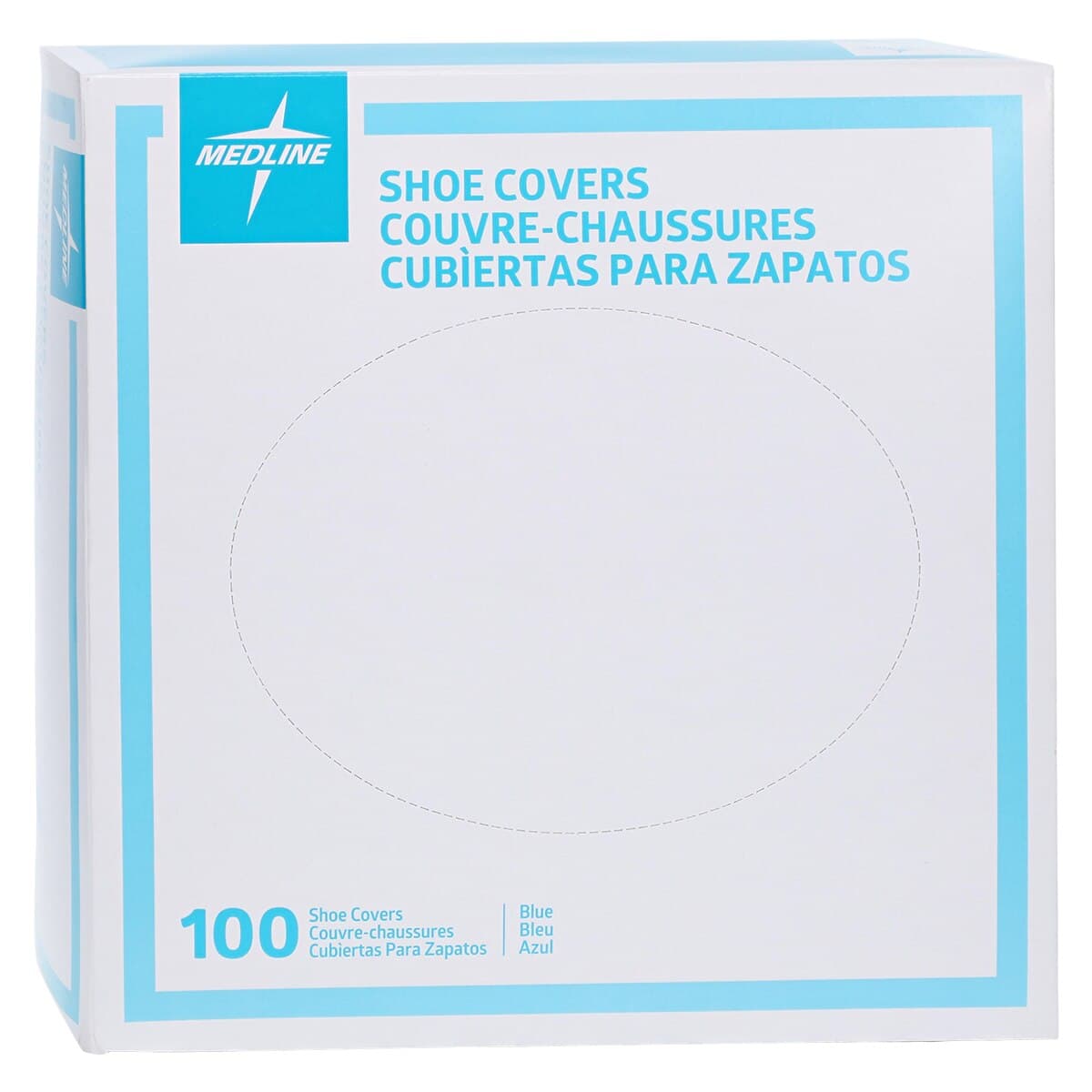 Medline Cover Shoe Blue Non-Skid, Regular/Large, Disposable, 100/Box thumbnail 5