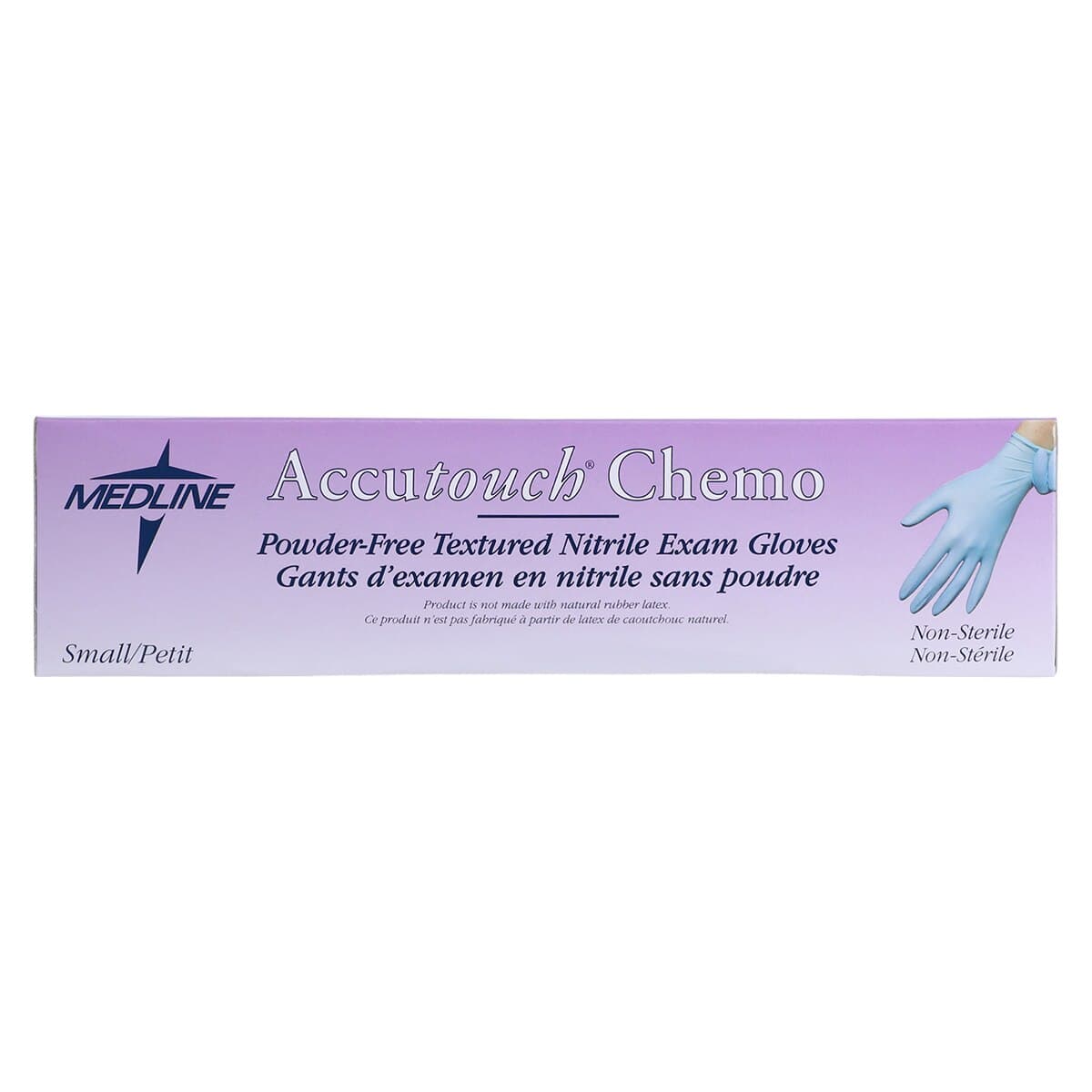 Medline Accutouch Chemo Nitrile Exam Gloves, Powder Free, Non-Sterile, Small, Blue, 100/Box thumbnail 5