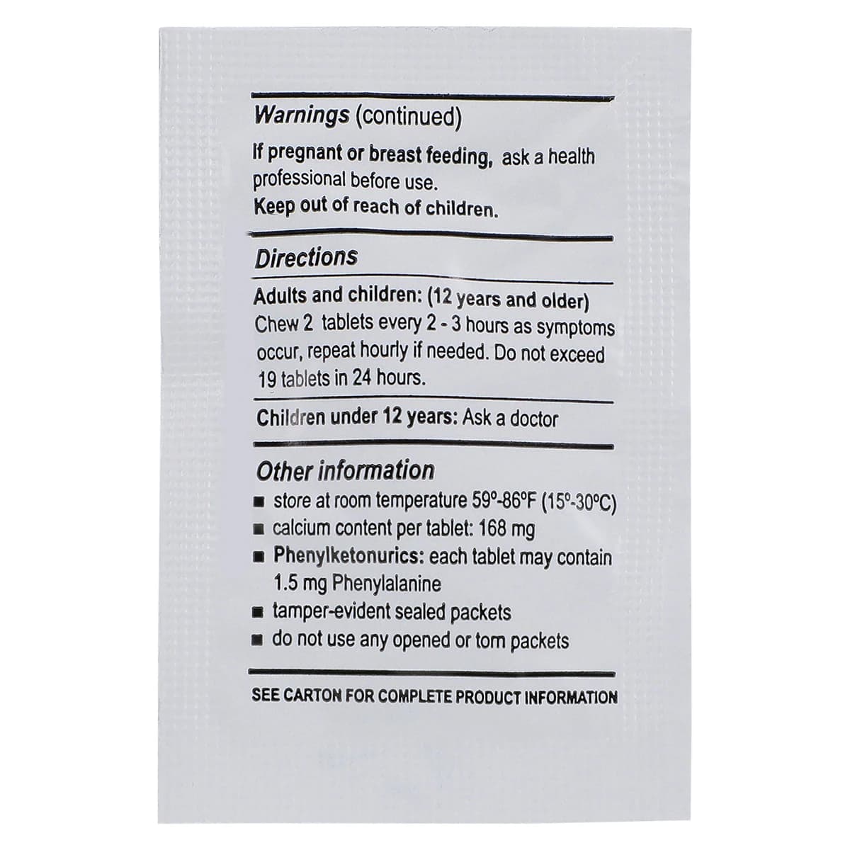 Alcalak Tablets Antacid, 420mg, Spearmint, 100 Tablets x 2/Box thumbnail 4