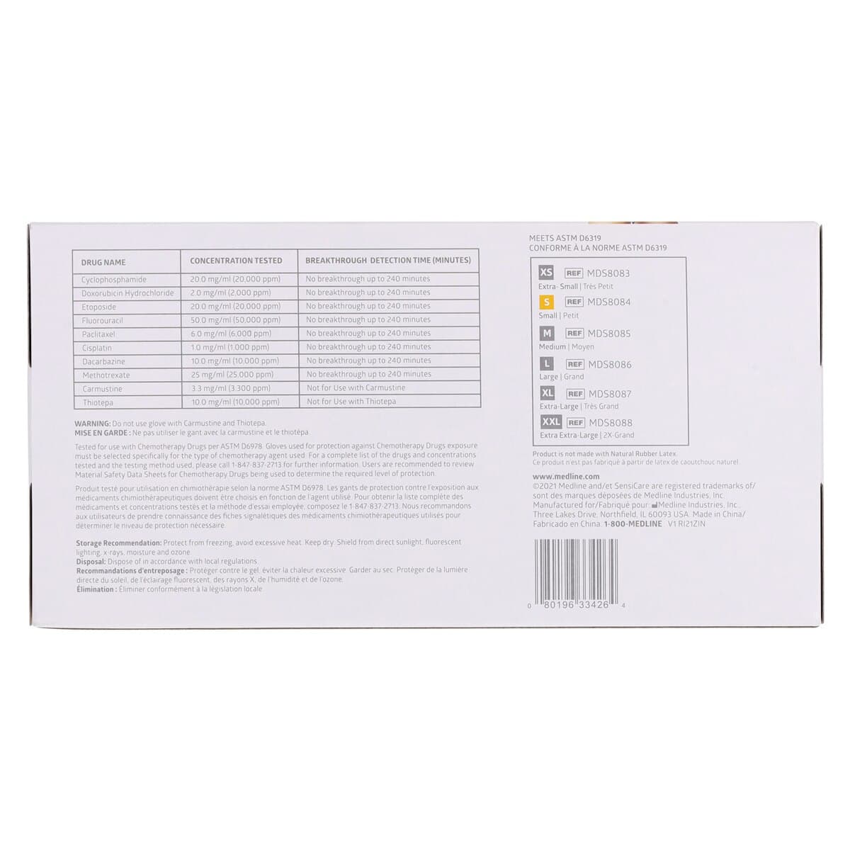 SensiCare Nitrile Exam Gloves, Powder Free, Non-Sterile, Small, Blue, 150/Box thumbnail 7