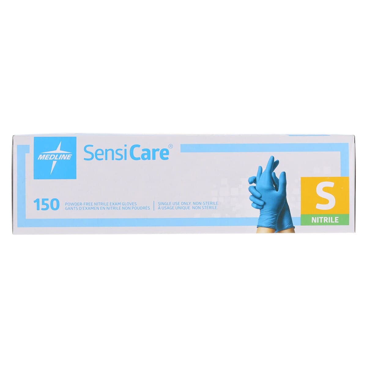 SensiCare Nitrile Exam Gloves, Powder Free, Non-Sterile, Small, Blue, 150/Box thumbnail 5