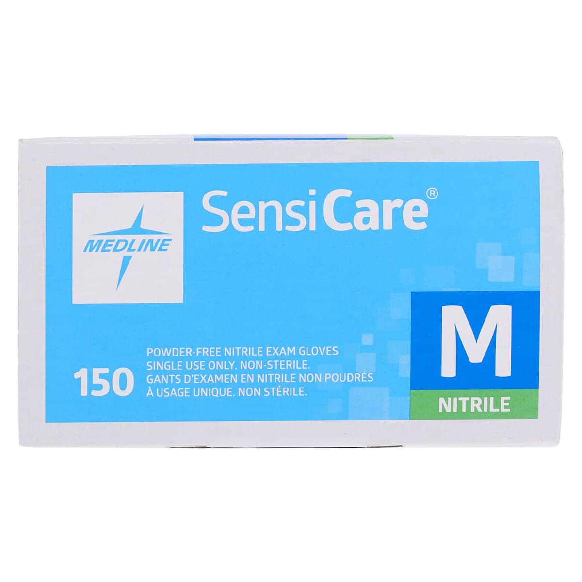 SensiCare Nitrile Exam Gloves, Powder Free, Non-Sterile, Medium, Blue, Textured Fingertip, 150/Box thumbnail 6