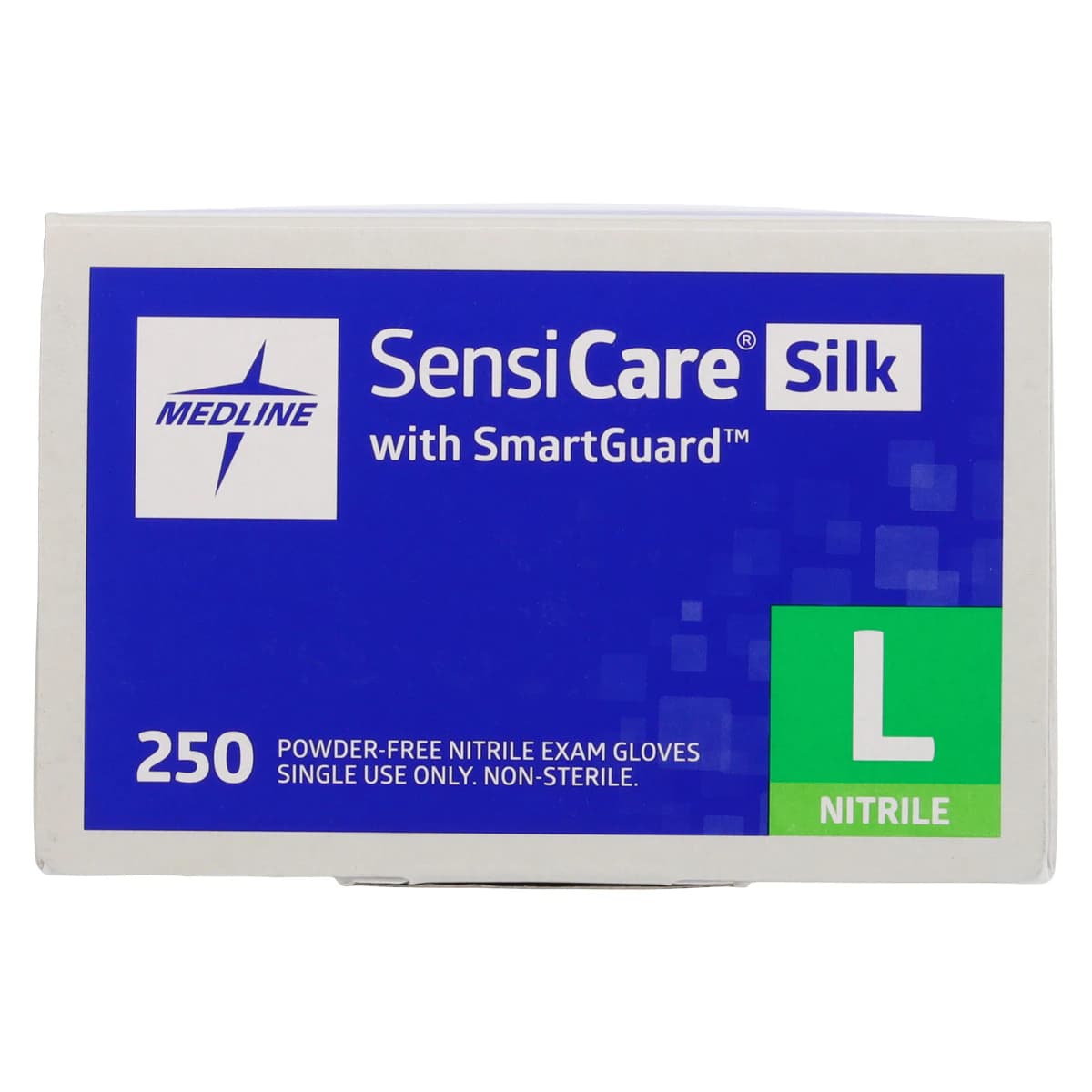 Medline SensiCare Silk Nitrile Exam Gloves, Powder Free, Non-Sterile, Large, Dark Blue, 250/Box thumbnail 5