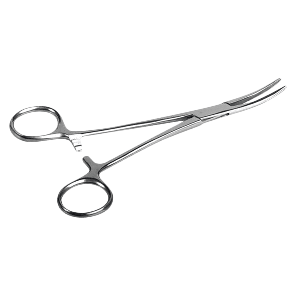 Medline Kelly Hemostatic Forceps, Curved, 6-1/2", Disposable, 50/Case - Forcep Kelly Curved Disposable - Image 1