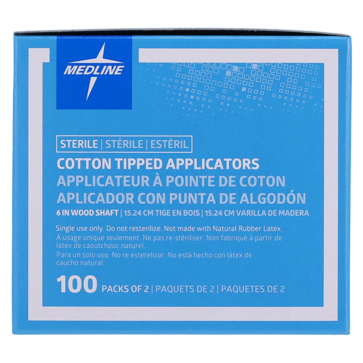 Medline Applicator Cotton Tip Wood Shaft, Sterile, 6 in, 200/Box thumbnail 6