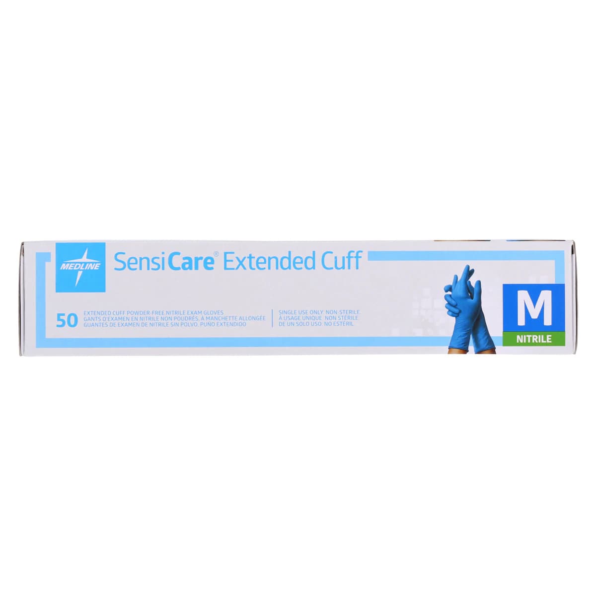 Medline SensiCare Nitrile Exam Gloves, Powder Free, Non-Sterile, Medium, Blue, Chemo Tested thumbnail 6