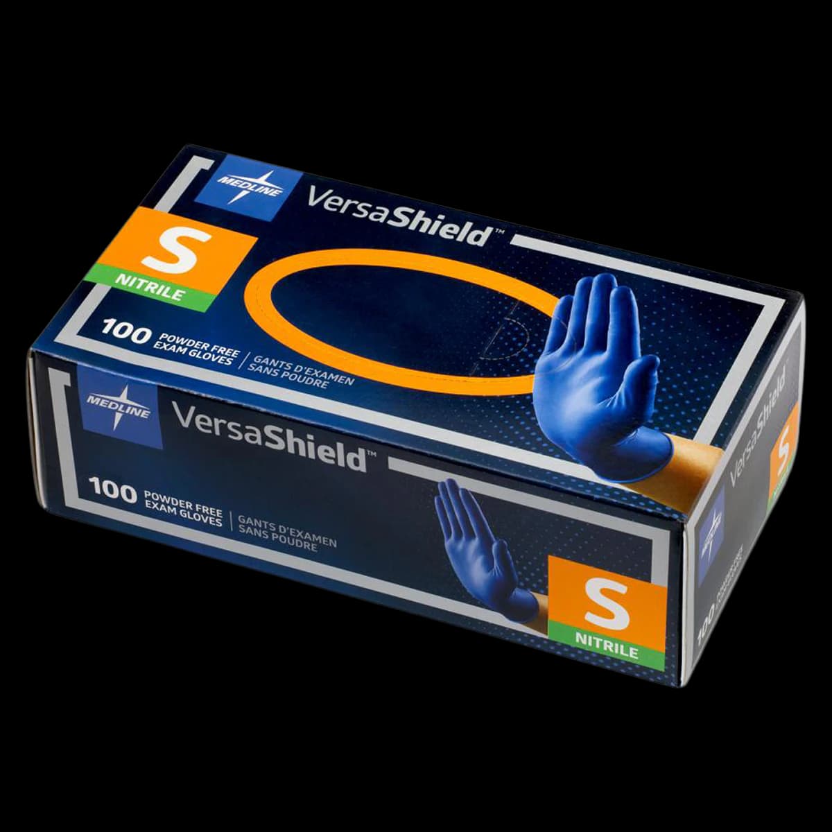 Medline VersaShield PF Nitrile Exam Gloves, Small, Non-Sterile, Chemo Tested - Versa Shield PF Nitrile Glove - Image 1