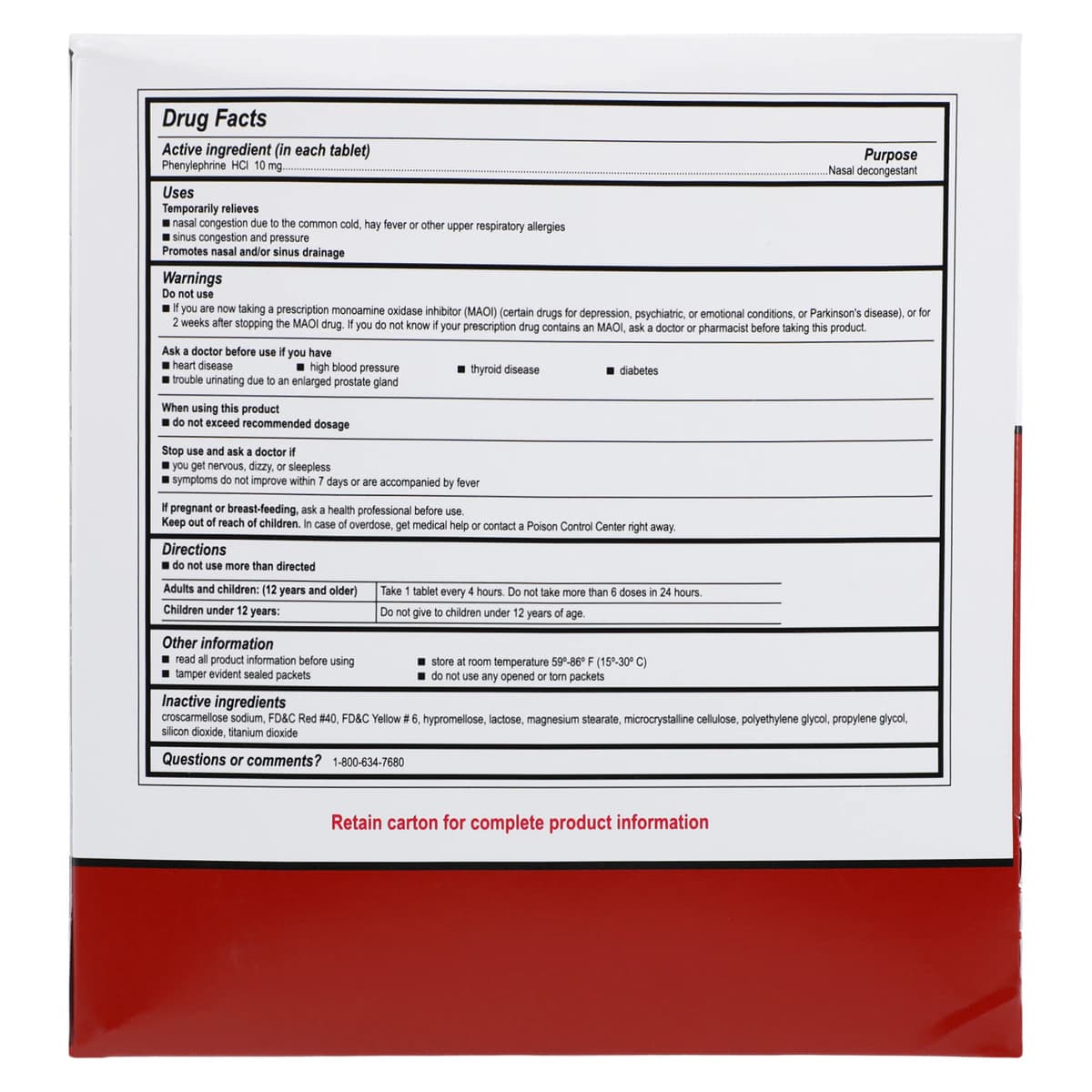 Medi-First Sinus Decongestant Oral Tablets 10mg, Unit Dose Packets, 500 Tablets/Box thumbnail 6
