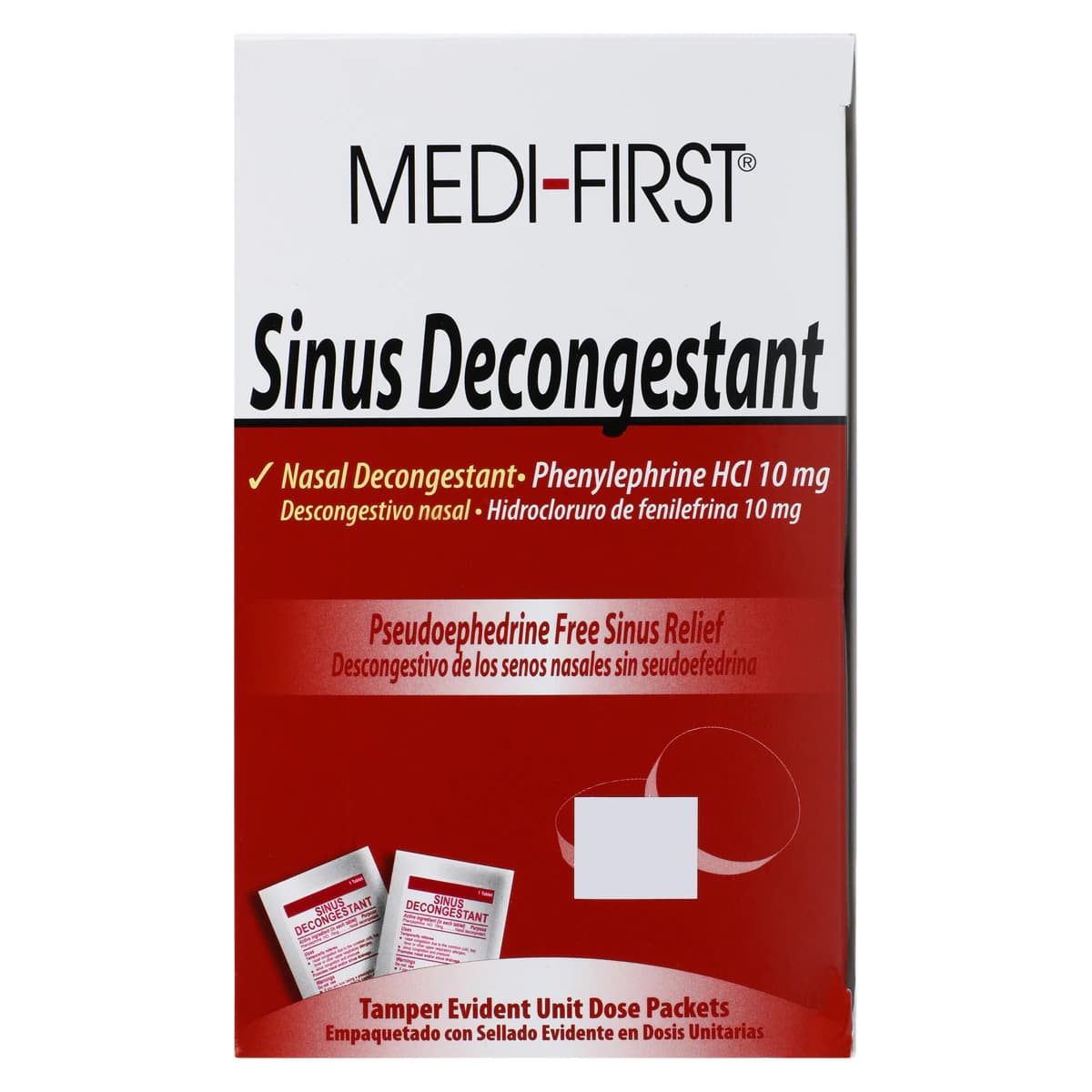 Medi-First Sinus Decongestant Oral Tablets 10mg, Unit Dose Packets, 500 Tablets/Box thumbnail 8
