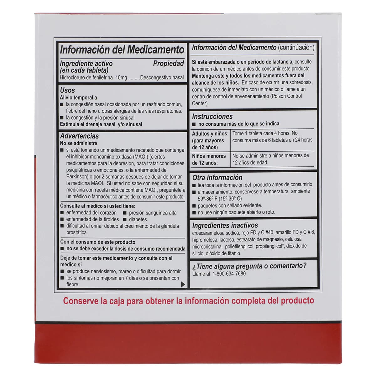Medi-First Sinus Decongestant Oral Tablets 10mg, Unit Dose Packets, 250 Tablets/Box thumbnail 8