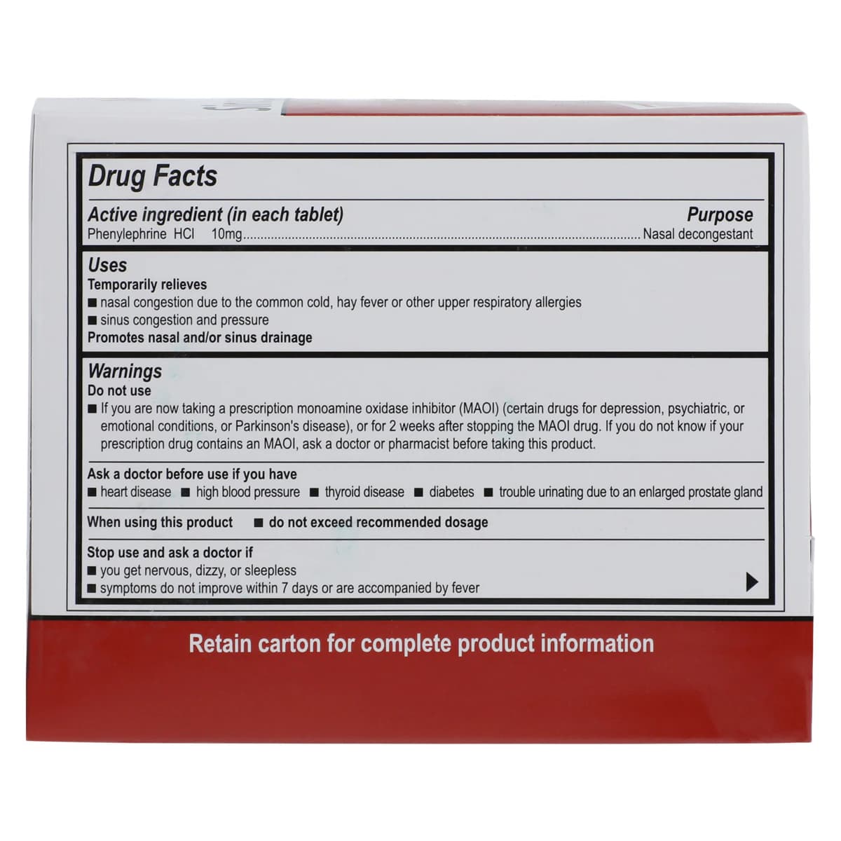 Medi-First Sinus Decongestant Oral Tablets, 10 mg, Unit Dose Packets, 100 per Box thumbnail 7