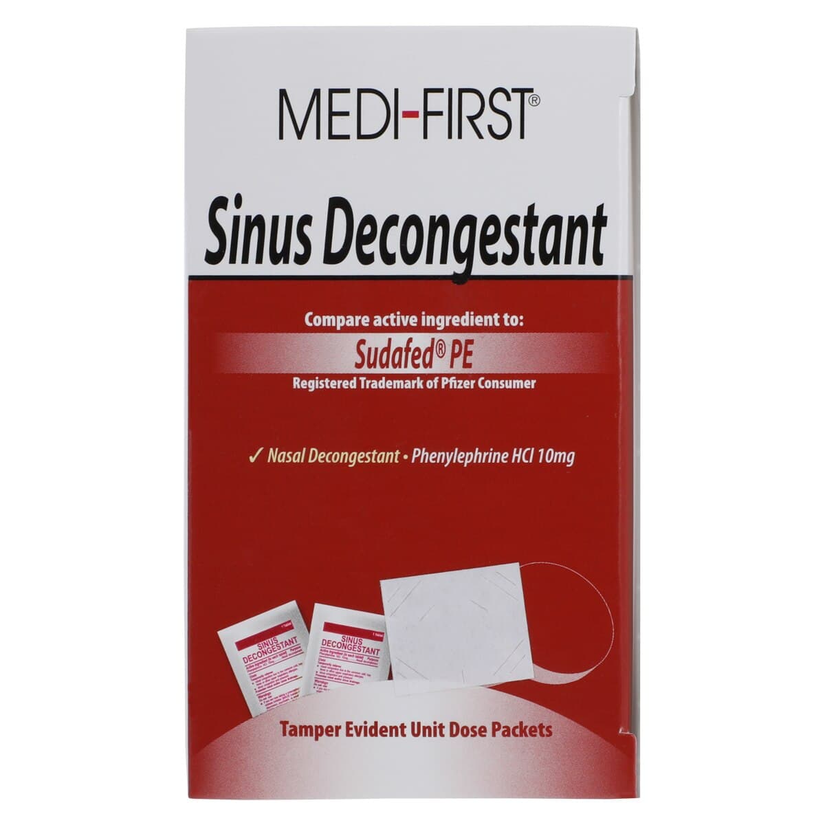 Medi-First Sinus Decongestant Oral Tablets, 10 mg, Unit Dose Packets, 100 per Box thumbnail 6