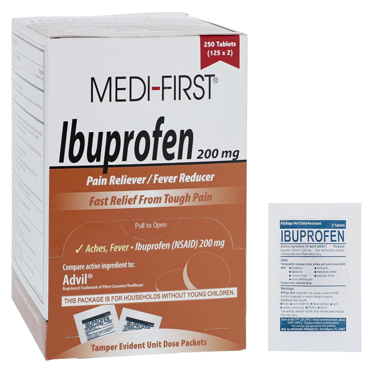 Ibuprofen Medi-First Tablets, 200mg, 125 Tablets x 2/Box thumbnail 2
