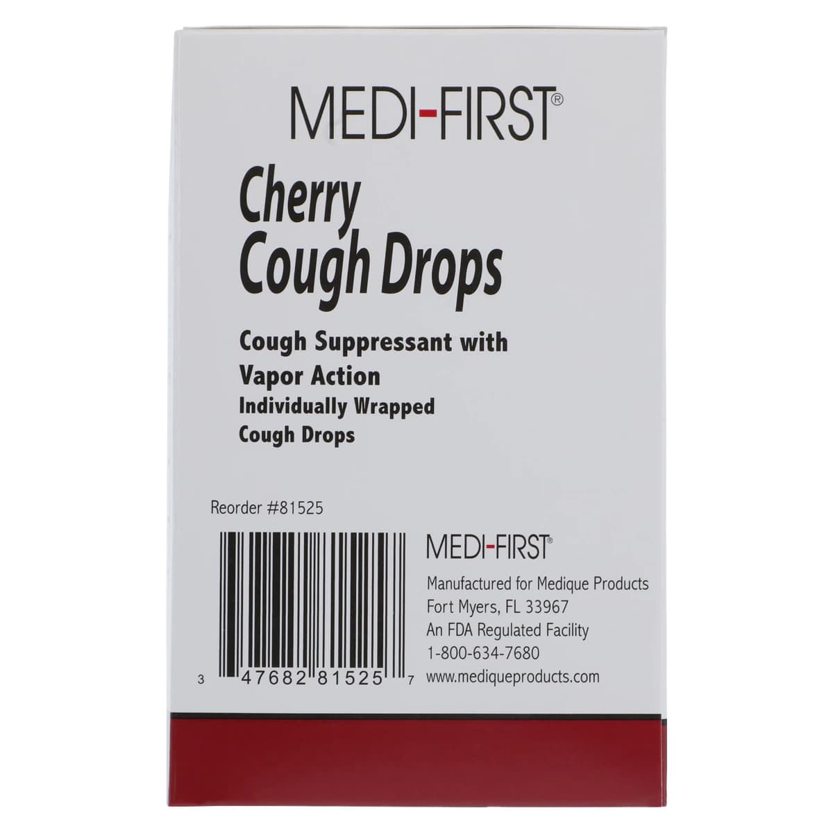 Medi-First Cough Drops, Cherry Flavor, 125/Box thumbnail 4