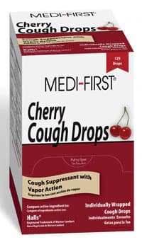 Medi-First Cough Drops, Cherry Flavor, 125/Box thumbnail 2