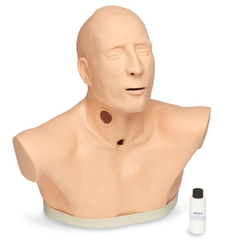 Life/form Tracheostomy Care Training Simulator, Male Adult, with Hard Carry Case - Life Form Simulator Trach Care - Image 1