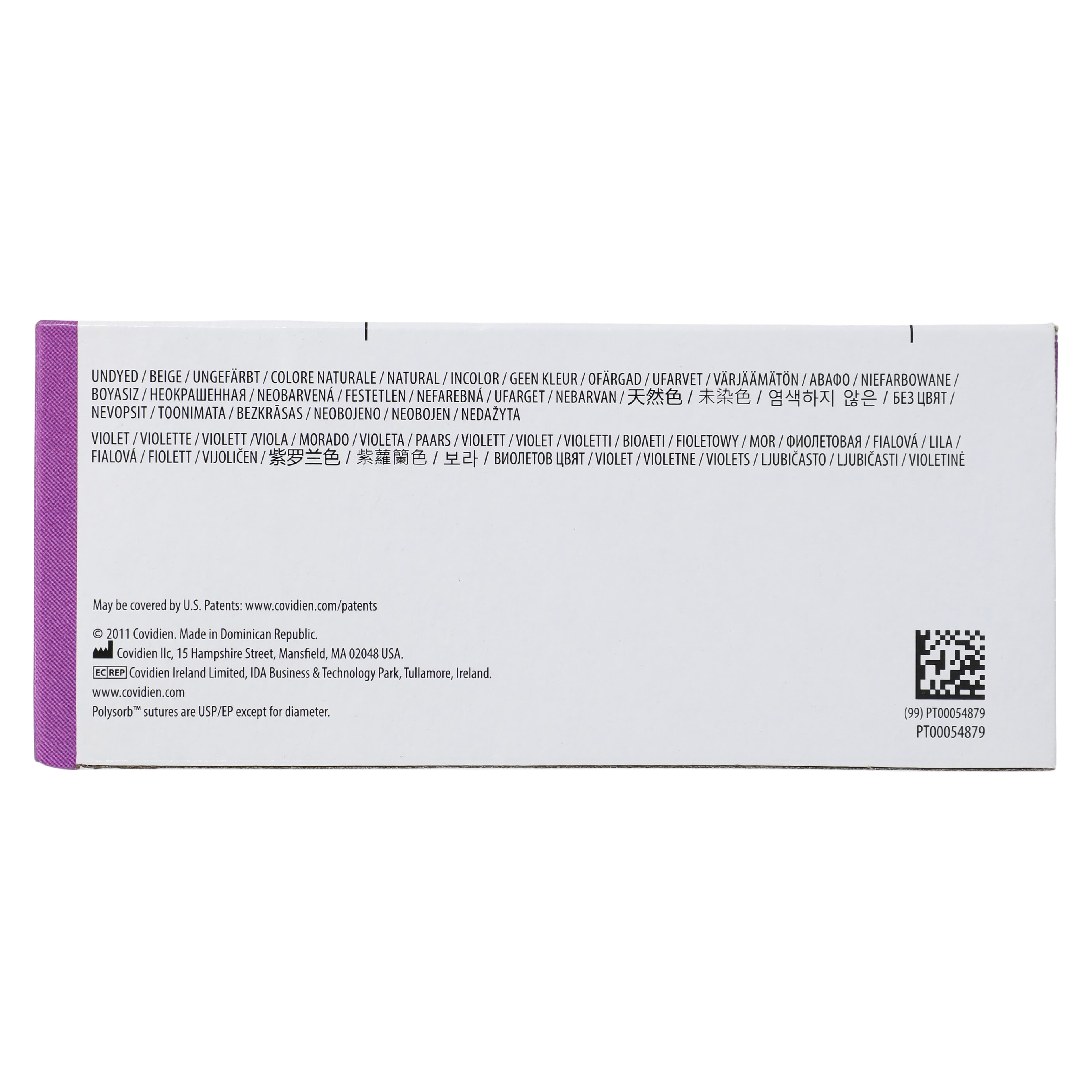 Medtronic Polysorb Suture, 3-0, 30" Polyester Braid, Absorbable, V-20 Taper Point 1/2 Circle Needle 26mm, Coated, Undyed, 36/Case thumbnail 7