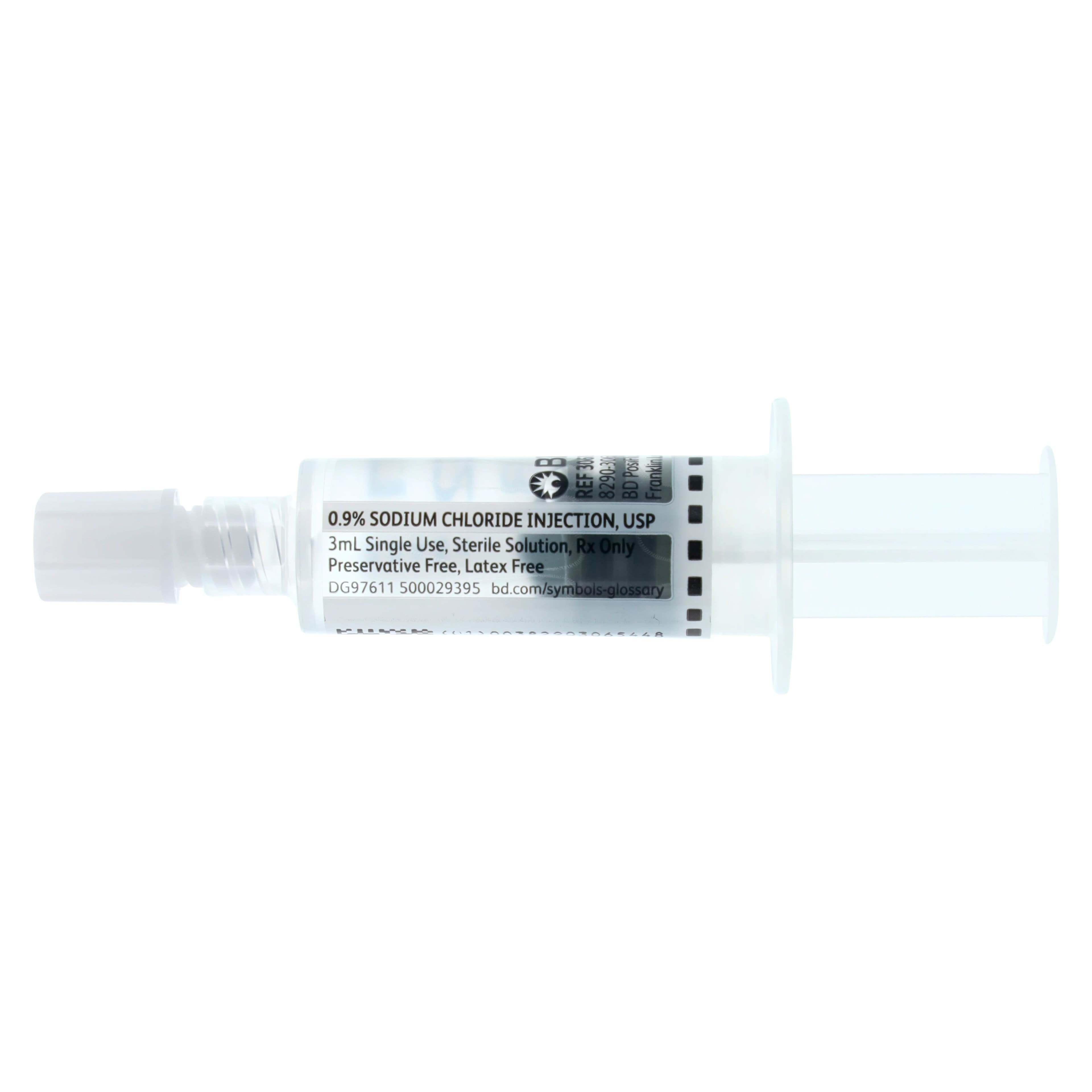 BD Posi-Flush Prefilled Saline Syringe, 0.9% Sodium Chloride, 3 mL, 30/Package thumbnail 4