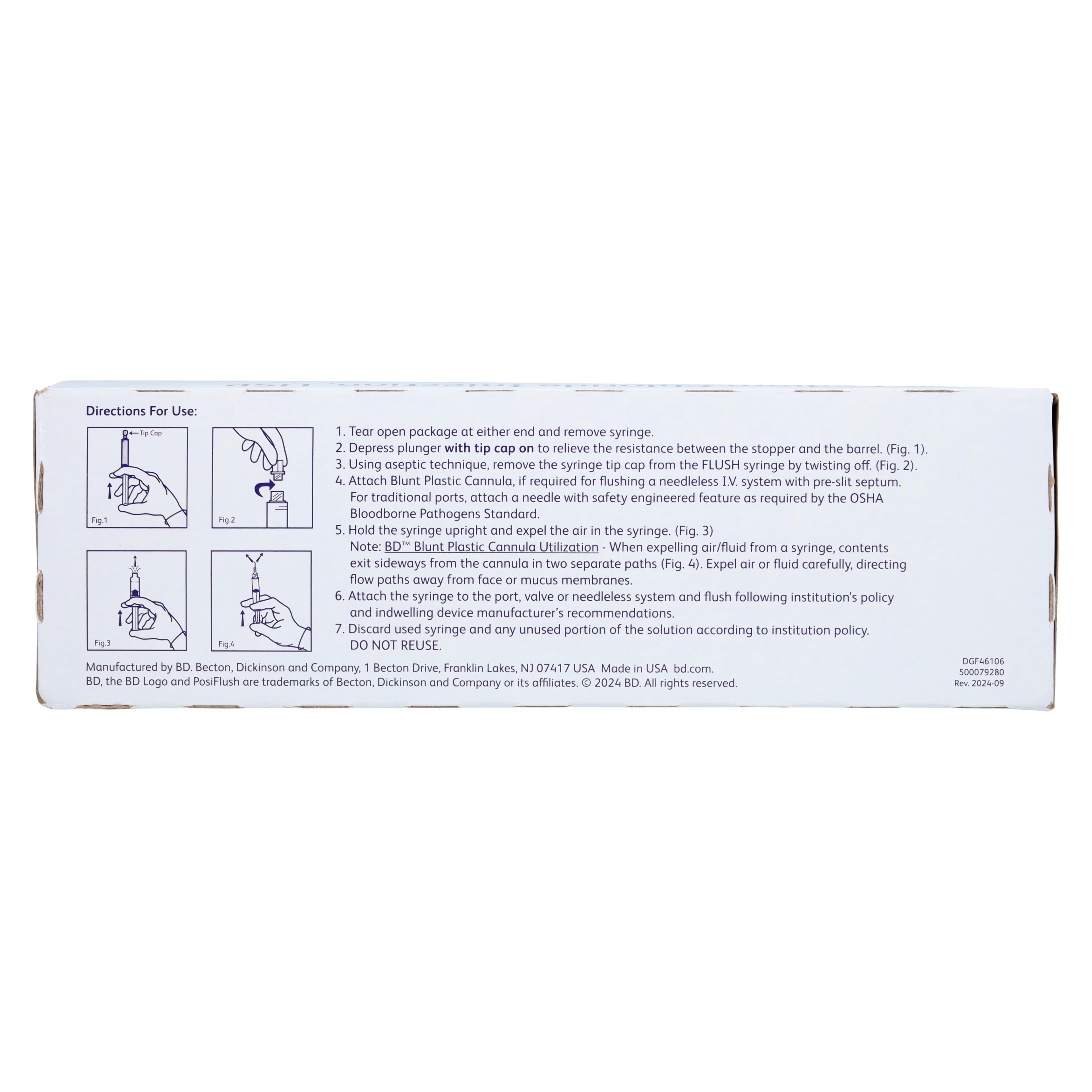 BD Posi-Flush Prefilled Saline Syringe, 0.9% Sodium Chloride, 3 mL, 30/Package thumbnail 7