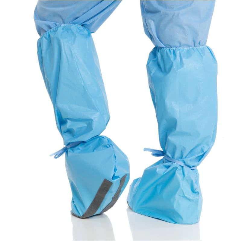 Halyard Cover Boot, Universal Size, Blue, Non-Sterile, Disposable, Non-Skid with Traction Strips, 50/Box thumbnail 2