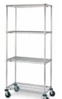 InterMetro Industries Medical Cart, 24" x 60", 4 Shelves, 4-63" Posts - CART 24X60 4-SHLF 4-63"POSTS,4 - Image 1