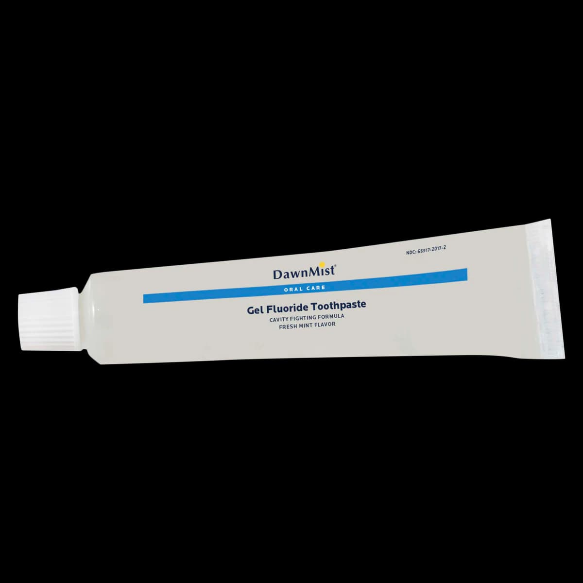 DawnMist Anticavity Mint Gel Toothpaste, 1.5 oz Tube, Sodium Fluoride, 144/Case - Toothpaste Gel Clear Tube - Image 1