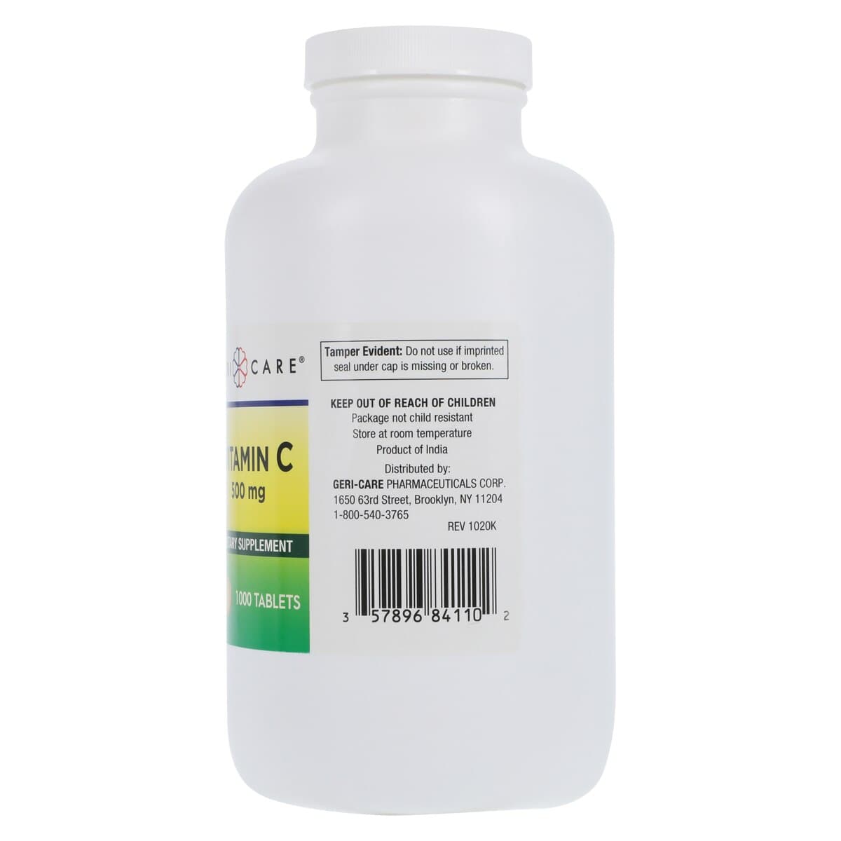 Geri-Care Vitamin C Tablets, 500mg, 1000/Bottle thumbnail 2