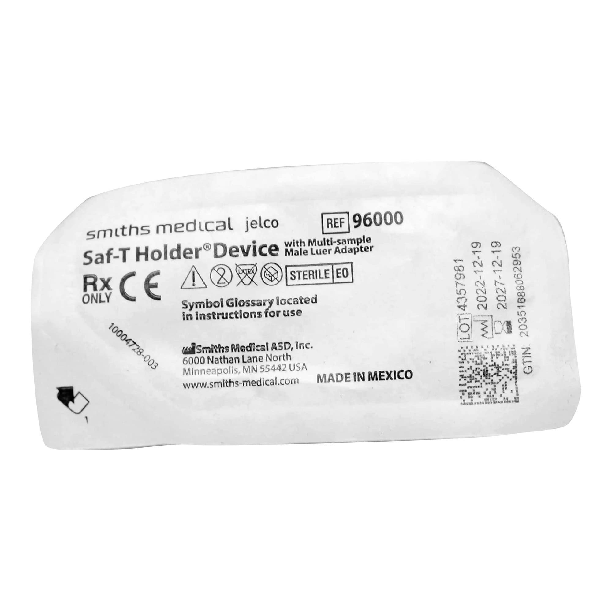 ICU Medical Saf-T Holder Blood Sampler Holder Device, Clear, Reusable, 50/Box thumbnail 2