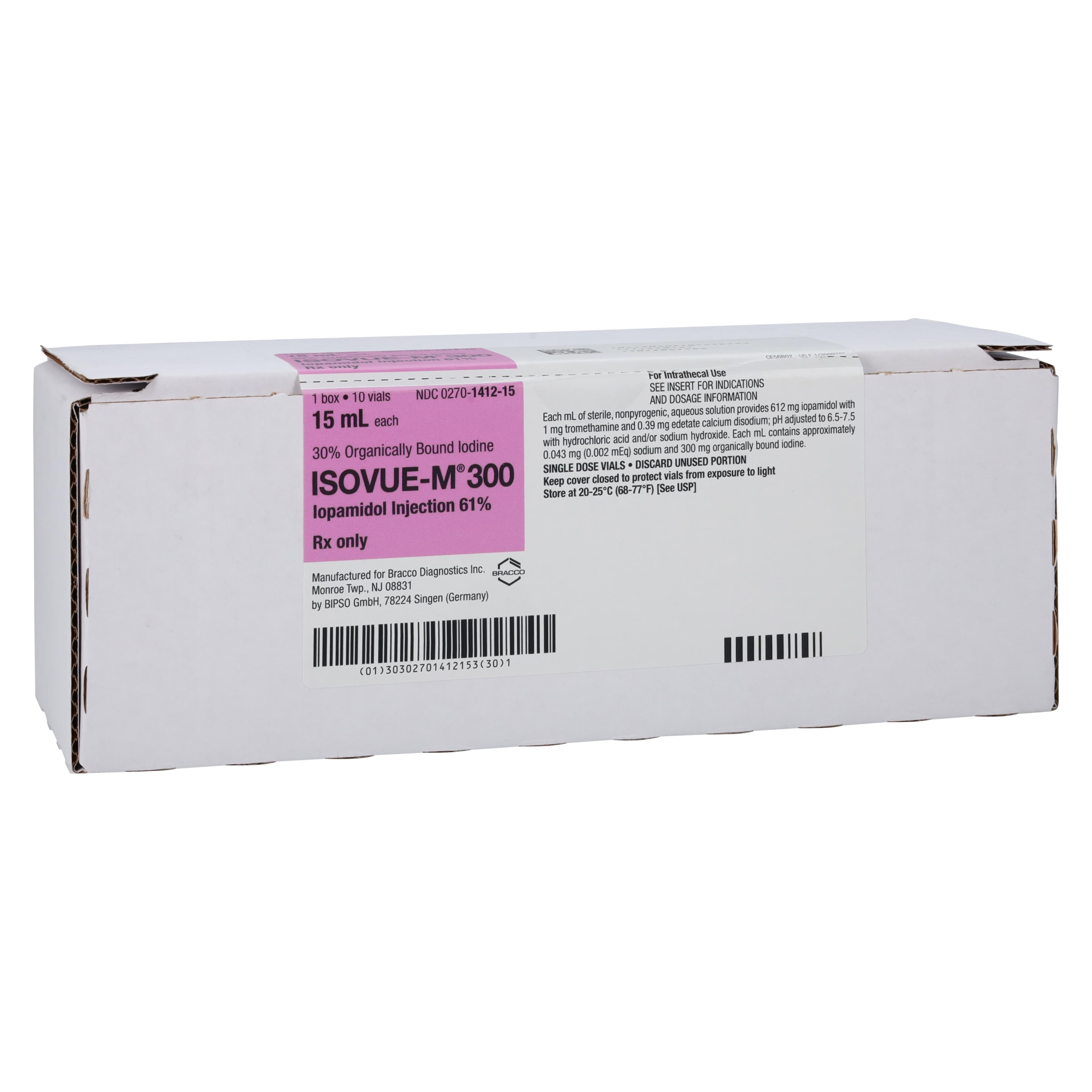 Isovue-M 300 (Iopamidol Injection 61%) 15 mL Single-Dose Vial, 10/Package - Isovue-M 300 61% 15ml/VL - Image 1