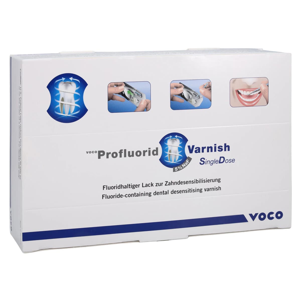 VOCO Profluorid 5% Sodium Fluoride Varnish, Melon, Kid-Sized Single Dose, 0.25 mL, White, 50/Pkg, 1268 - Profluorid 5% Sodium Fluoride Varnish Melon 50 0.25Ml Kid Sized Single Doses. White - 1268, 1268 - Image 1