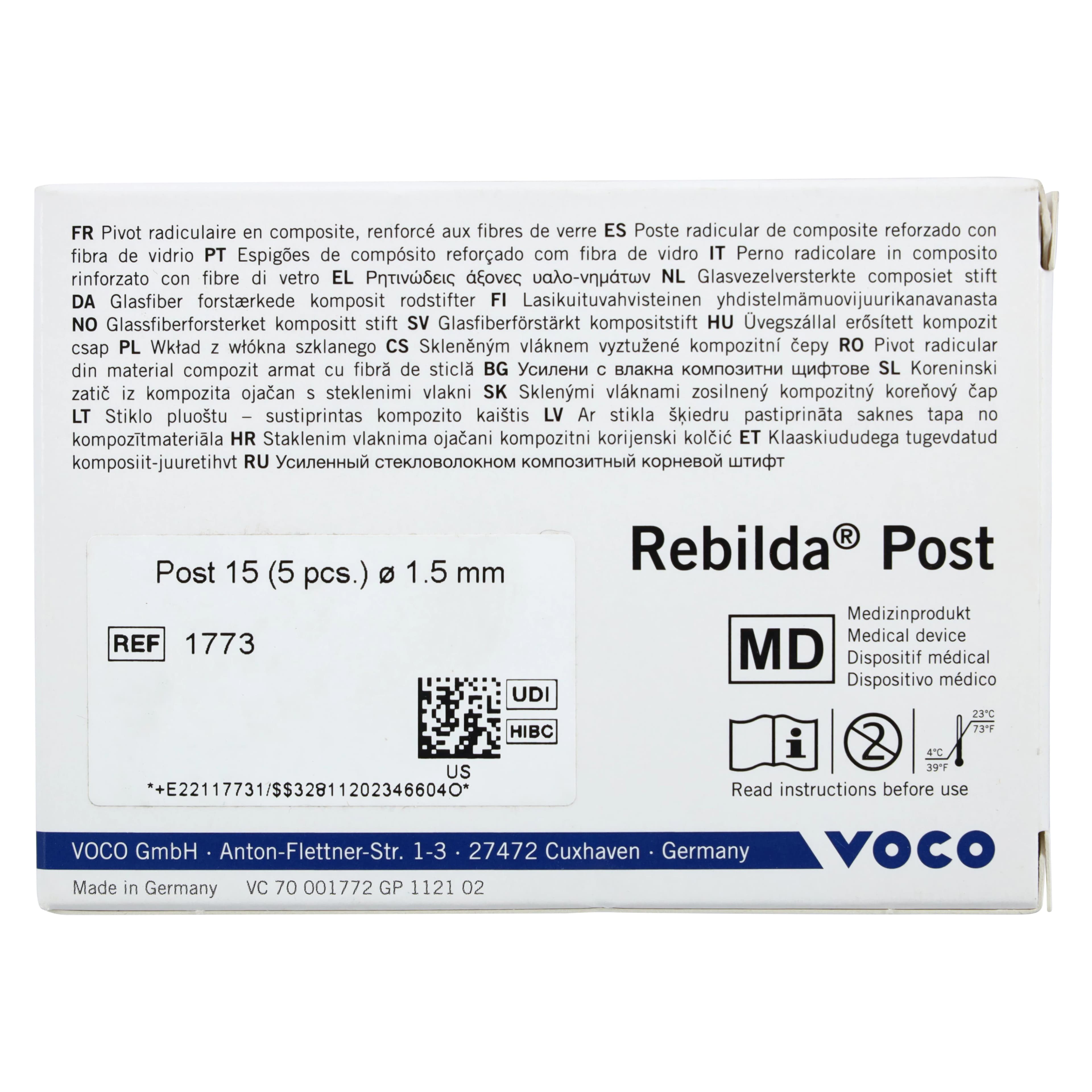 Rebilda® Post System Fiber-Reinforced Endodontic Post, Size 15, 1.5 mm, White, 5/Pk, 1773 thumbnail 5