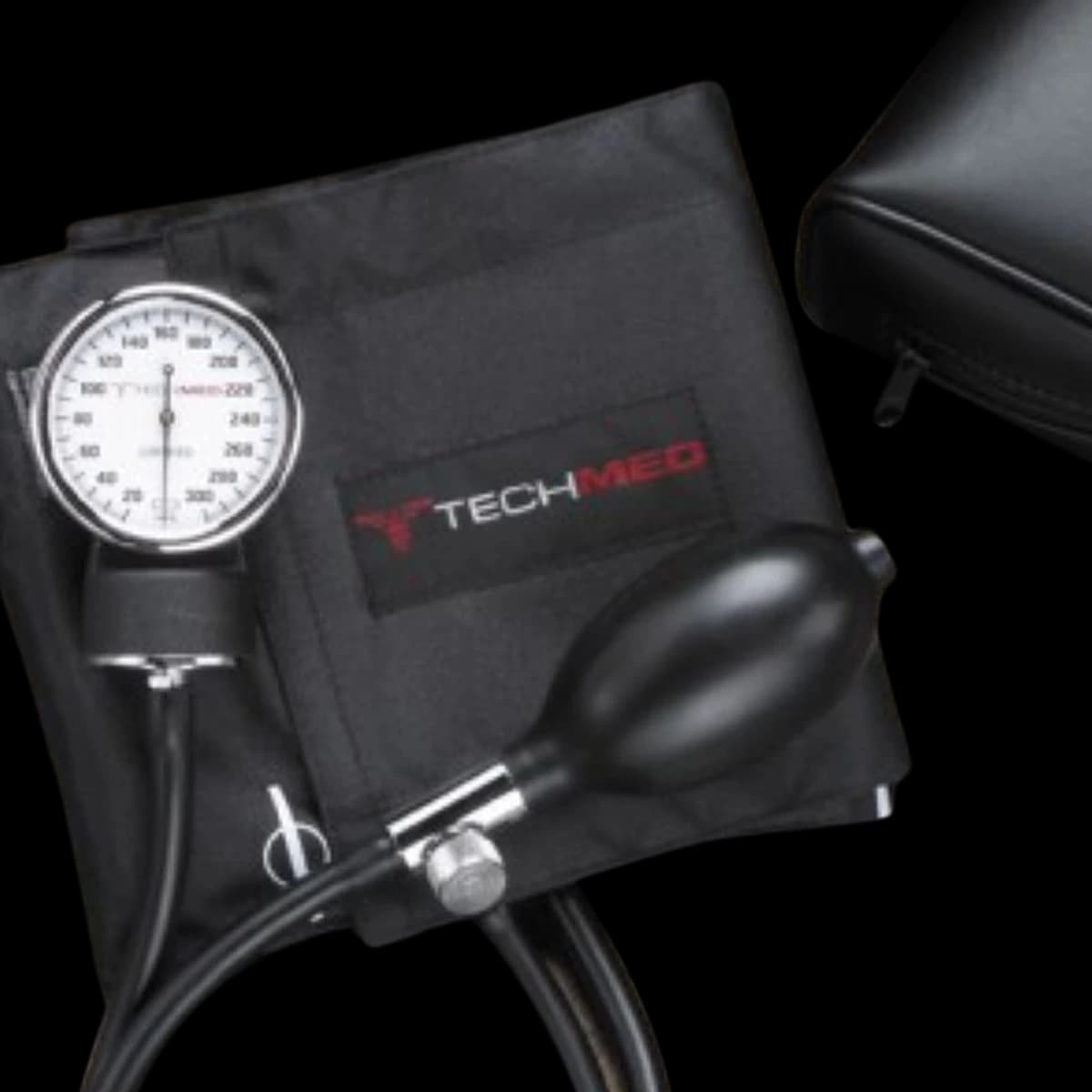 Tech-Med Deluxe Aneroid Sphygmomanometer, Child Size, Black Latex Cuff, Each thumbnail 2