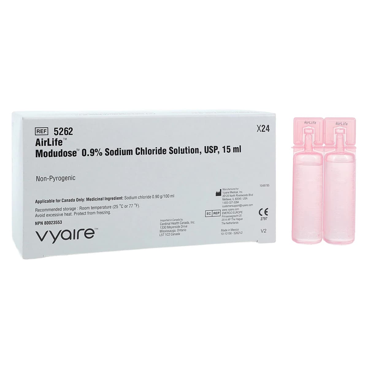 SunMed Normal Saline Inhalation Solution 0.9%, 15 mL Vials, 24/Package thumbnail 2