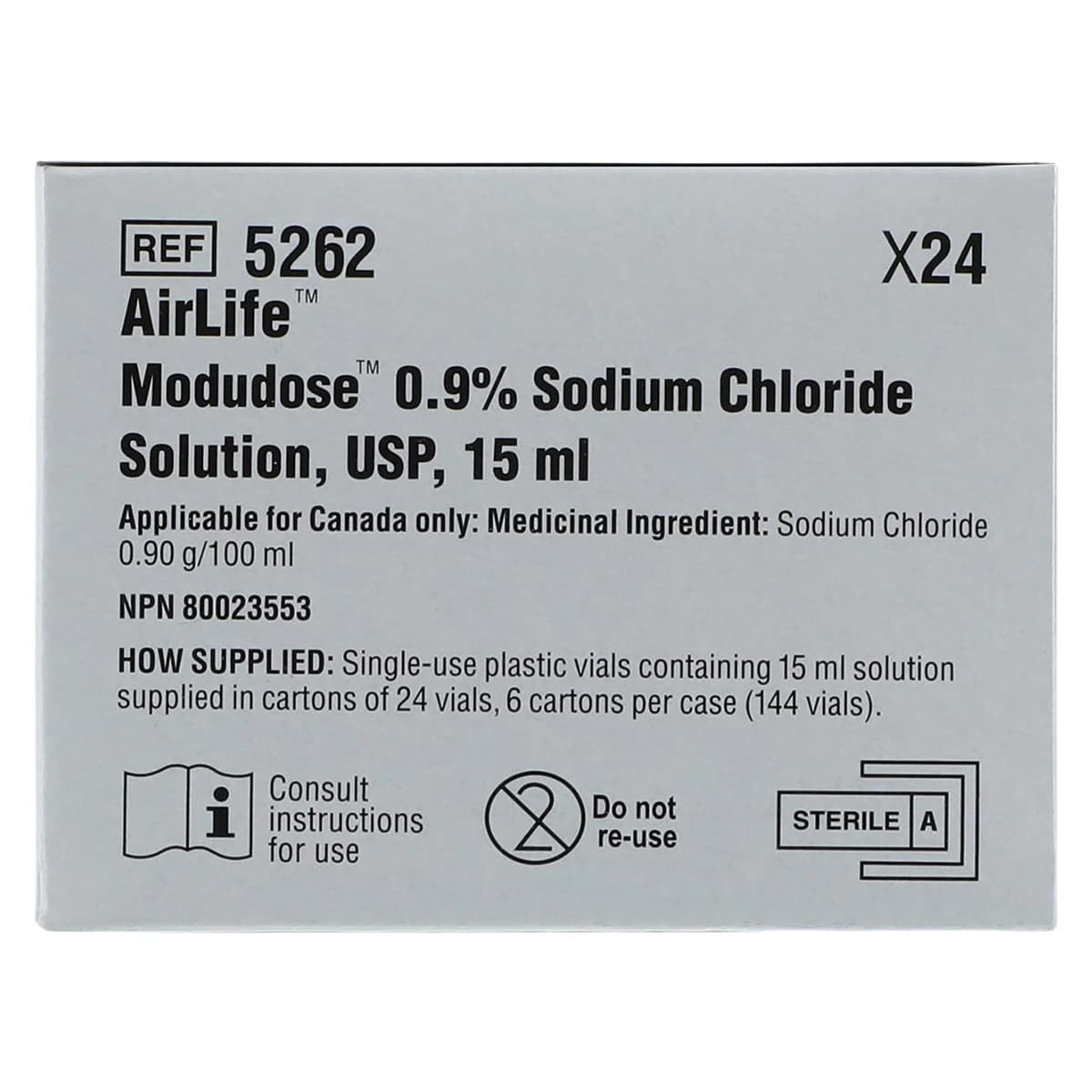 SunMed Normal Saline Inhalation Solution 0.9%, 15 mL Vials, 24/Package thumbnail 7