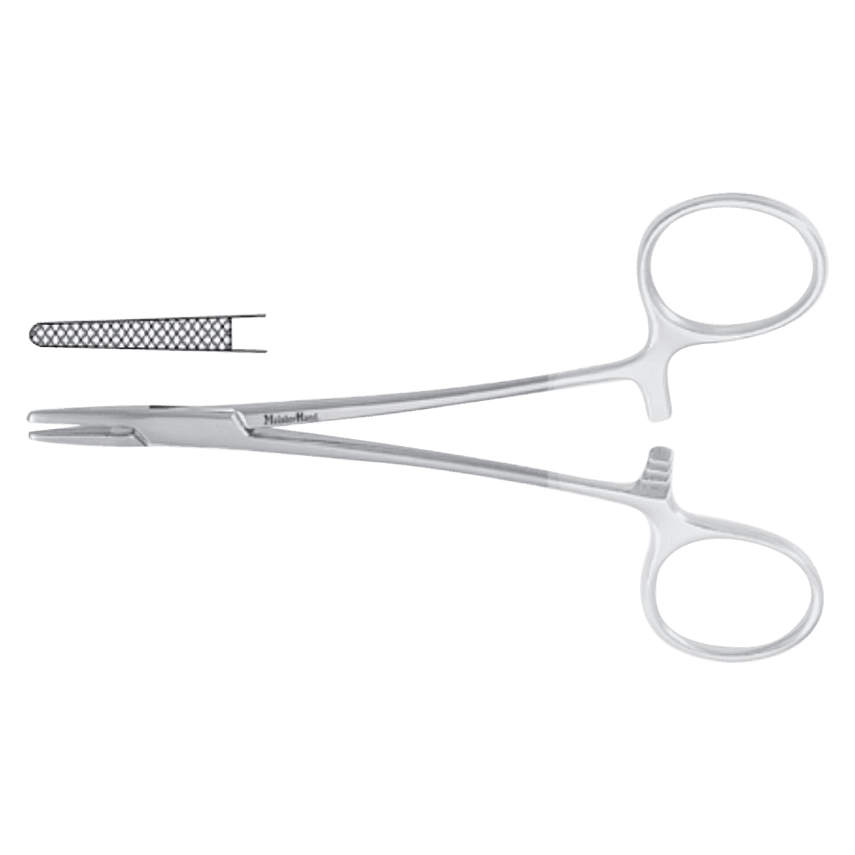 Meister-Hand Halsey Needle Holder, Serrated Jaw, 5", Tungsten Carbide, Each - Needle Holder Halsey Serr - Image 1