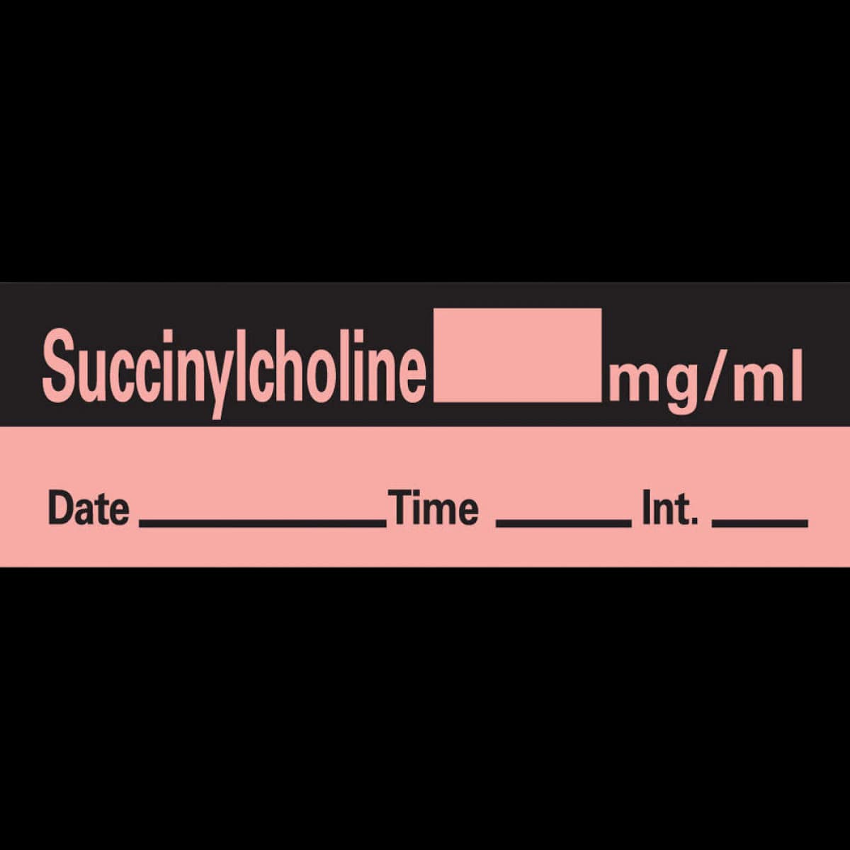 Anesthesia Tape DTI Succinylcholine, Fluorescent Red, 1/2" x 500', 1 Roll - Labels Succinylcholine - Image 1