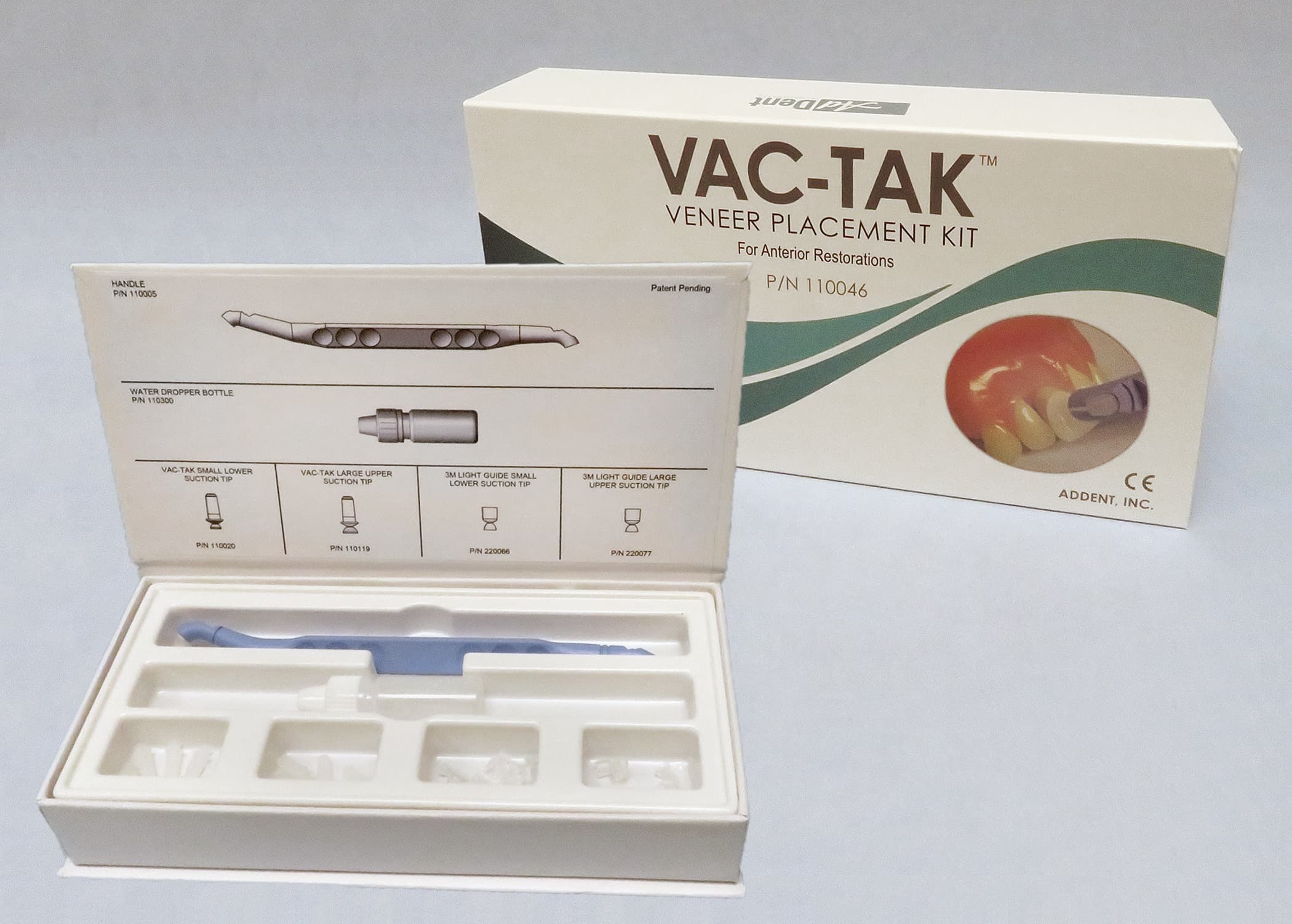 VAC-TAK™ Veneer Placement Kit, Double-Ended Handle with Reusable Silicone Suction Tips, Autoclavable, 01KEZKNTM4XN11Z3HMYQW8A14T - VAC-TAK™ Veneer Placement Kit - Image 1