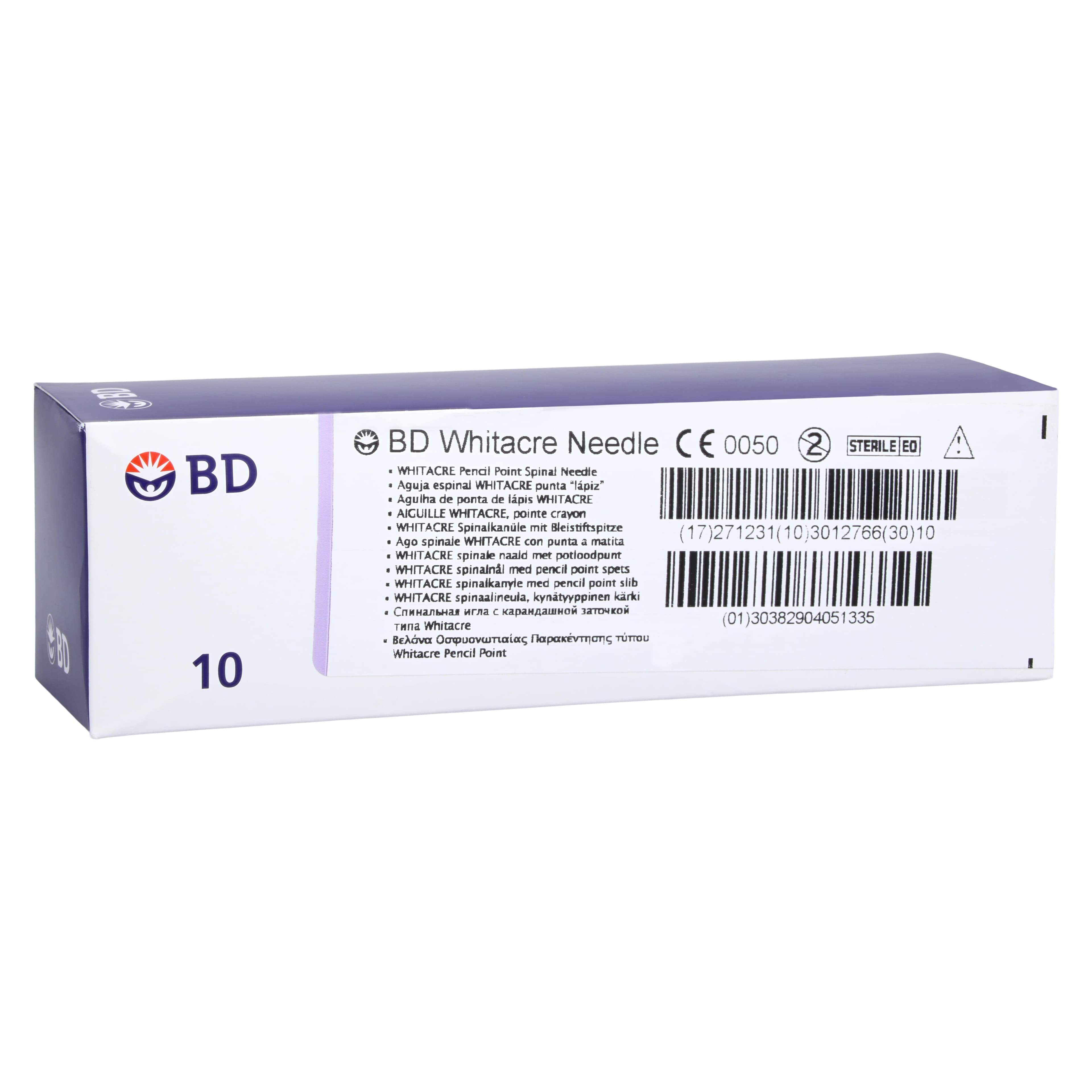 BD Whitacre Anesthesia Spinal Needle, 24G x 3.5", Sterile thumbnail 3