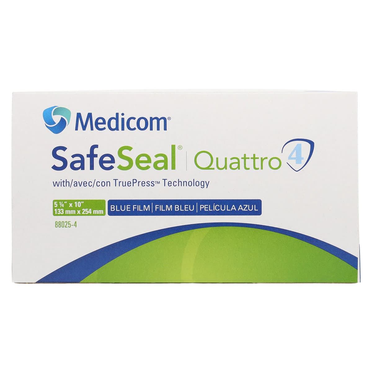 Medicom SafeSeal Quattro Self-Sealing Sterilization Pouches, 5.25" x 10", Blue Film/Paper, 200/Box, 88025-4 thumbnail 3