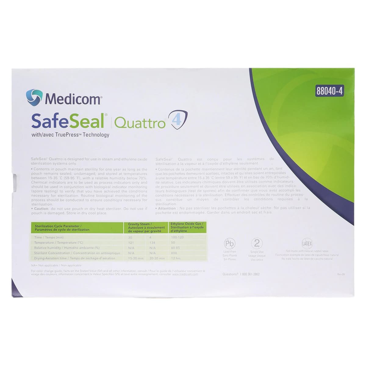 Medicom SafeSeal Quattro Self-Sealing Sterilization Pouches, 7.5" x 13", 200/Box, 88030-4 thumbnail 6