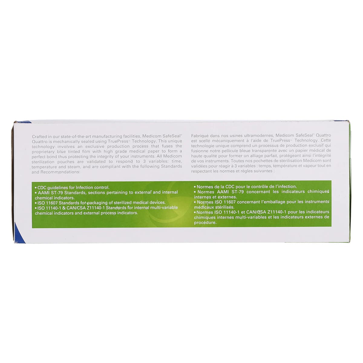 Medicom SafeSeal Quattro Self-Sealing Sterilization Pouches, 3.5" x 9", Blue Film, 500/Box, 88010-4B thumbnail 6