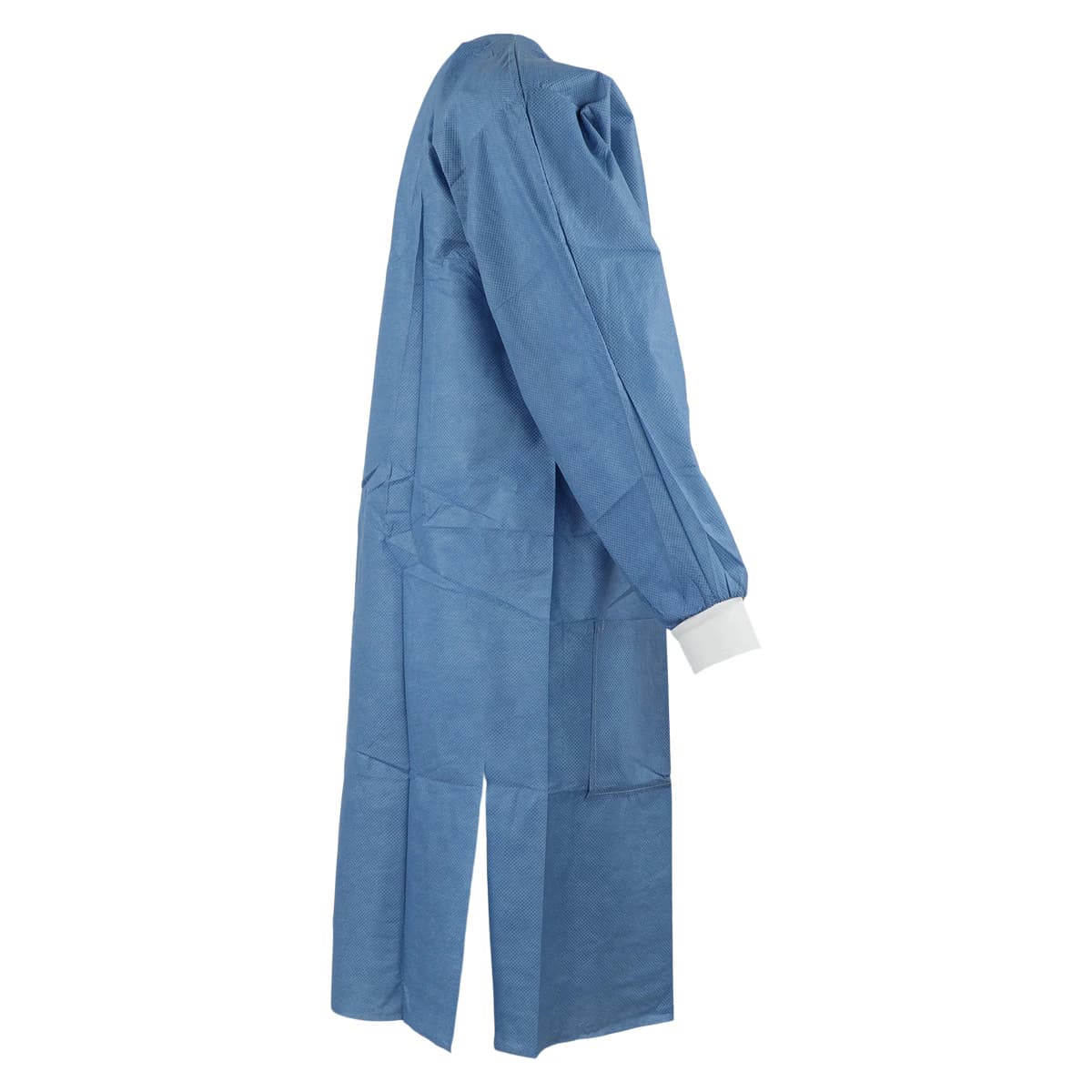 Medicom SafeWear High Performance Lab Coat, Deep Blue, Medium, 12/Pack, 8107-B thumbnail 2