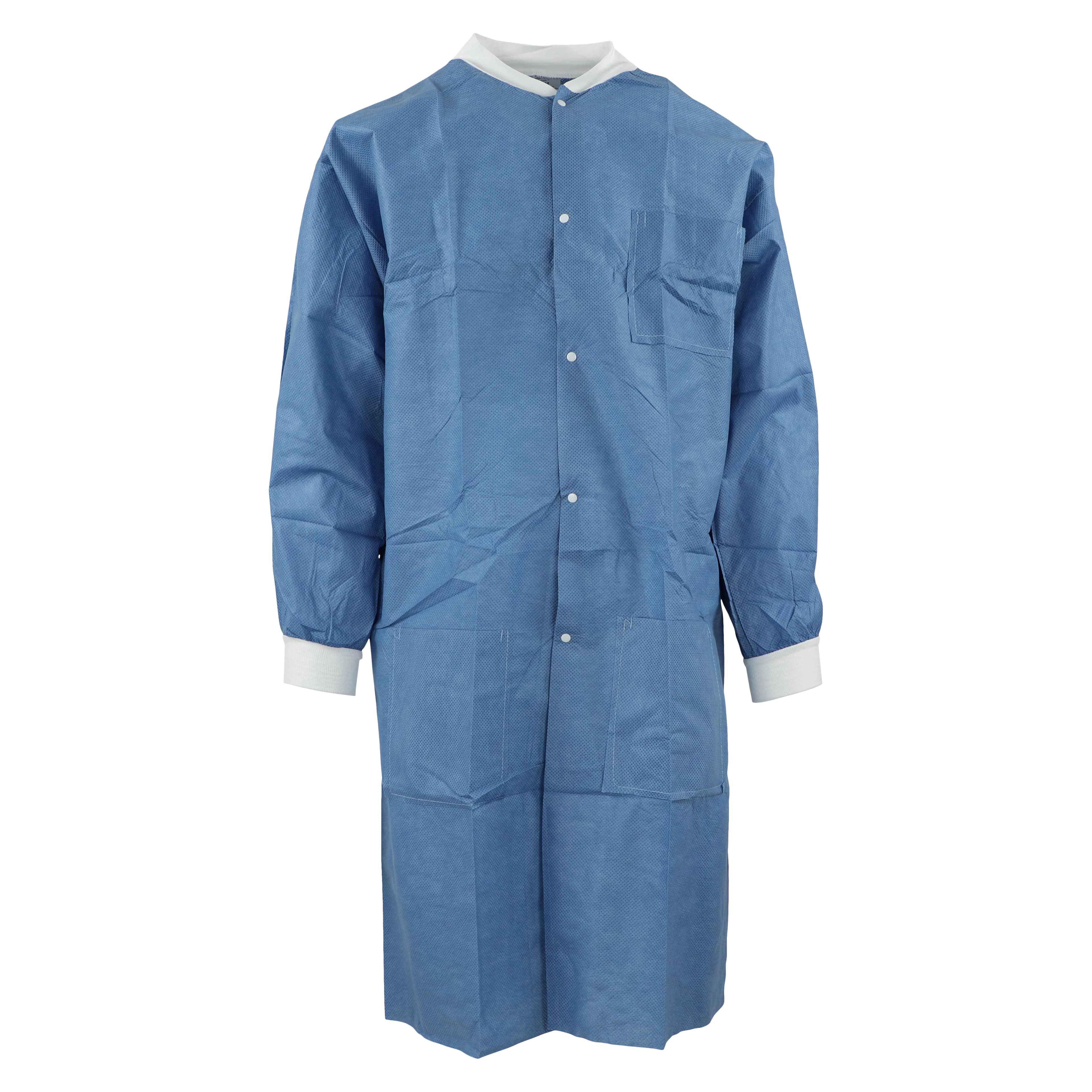 SafeWear High Performance Lab Coat, Large, Deep Blue, 12/Pack, 8107-C - SafeWear  High Performance Lab Coats - Image 1