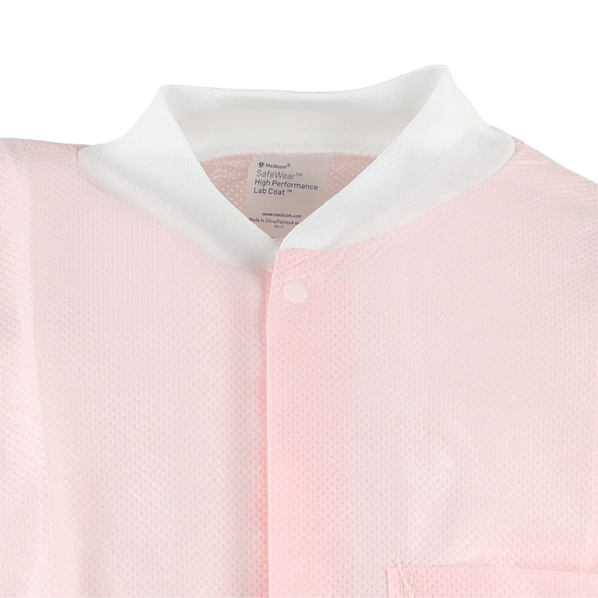 SafeWear High Performance Lab Coat, Pretty Pink, Small, 12/Pack, 8108-A thumbnail 5