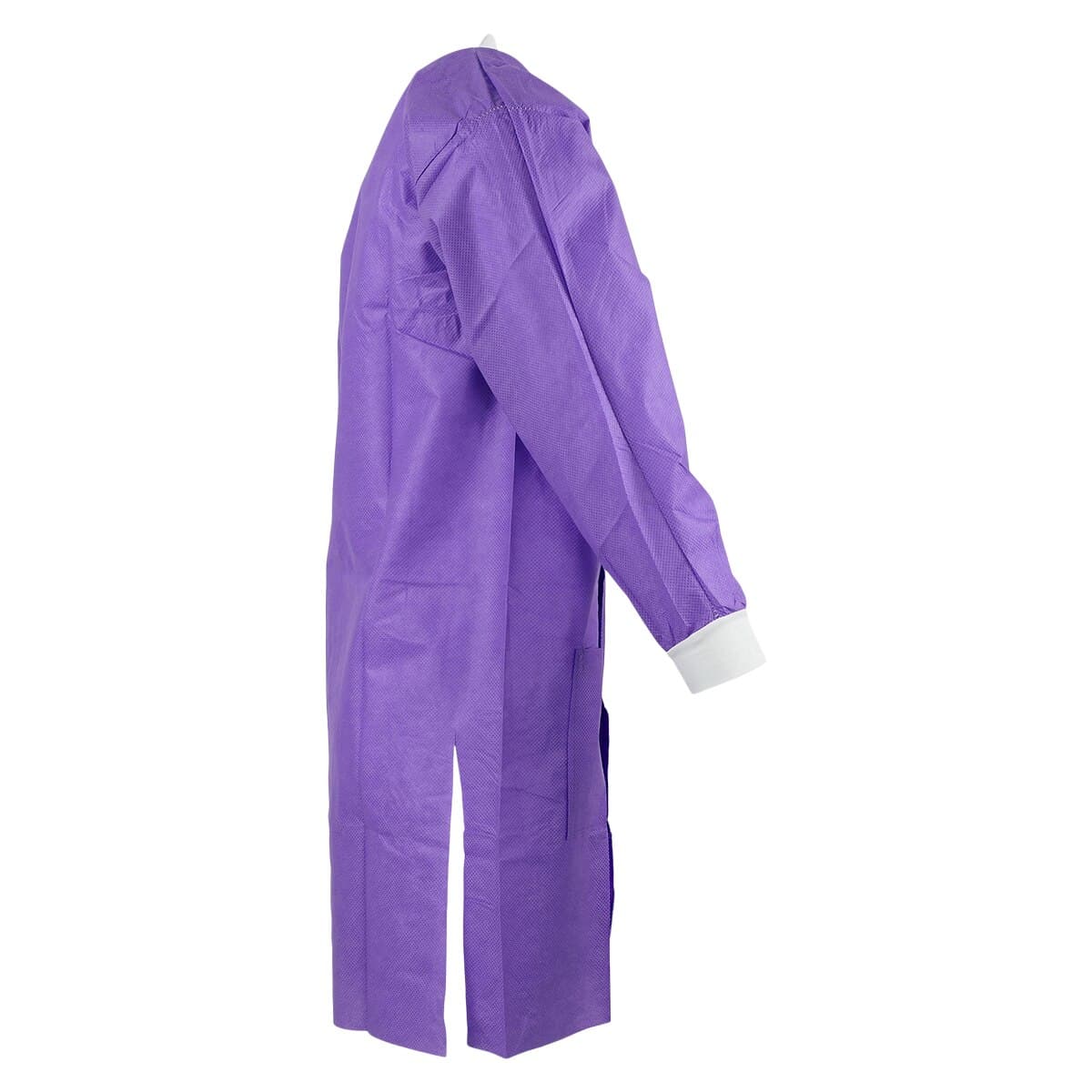 SafeWear High Performance Disposable Lab Coat, Small, Plum Purple, 45 g/m2 SMS, AAMI Level 2, 12/Pk, 8109-A thumbnail 2