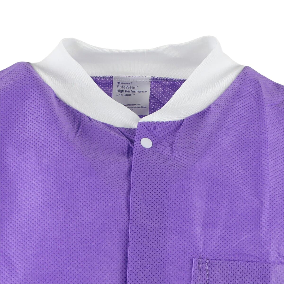 SafeWear Disposable High Performance Lab Coat, Large, Plum Purple, 12/Pk, 8109-C thumbnail 5